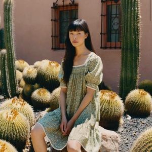 Christy Dawn Berkley Green Silk-Cotton M